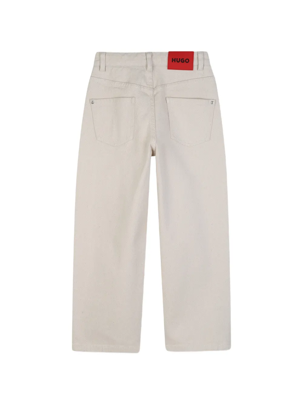 HUGO KIDS Jeans met logopatch Beige