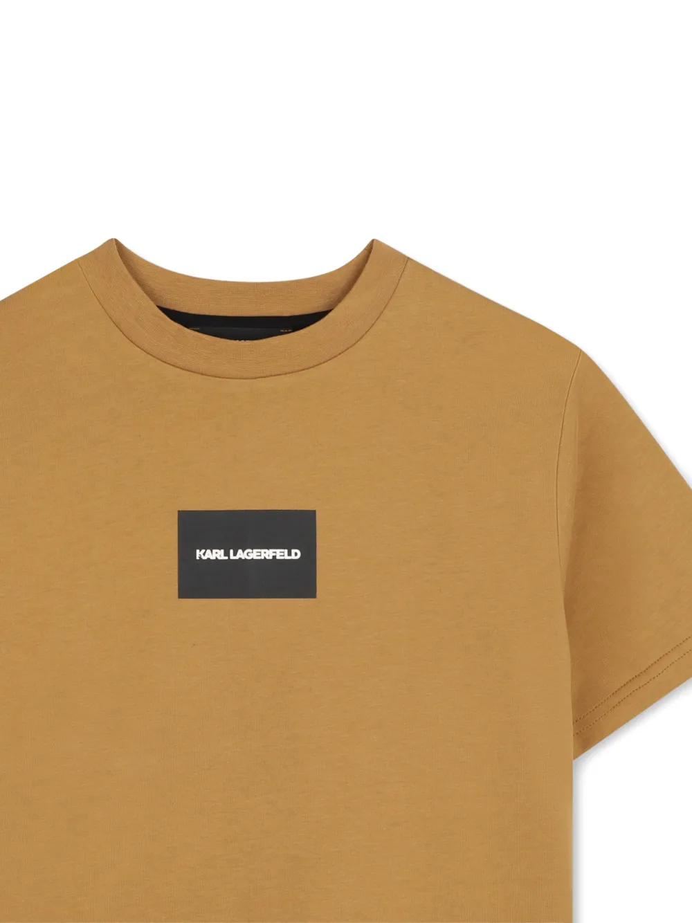 Karl Lagerfeld Kids T-shirt met logoprint en korte mouwen Geel