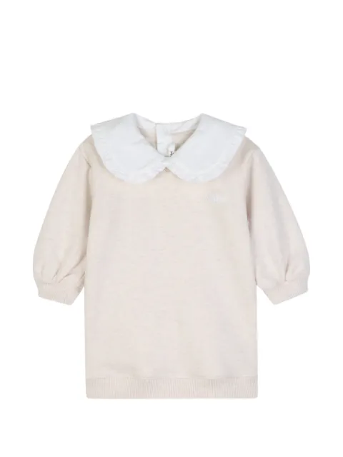 Chloé Kids vestido bordado con volantes en el cuello
