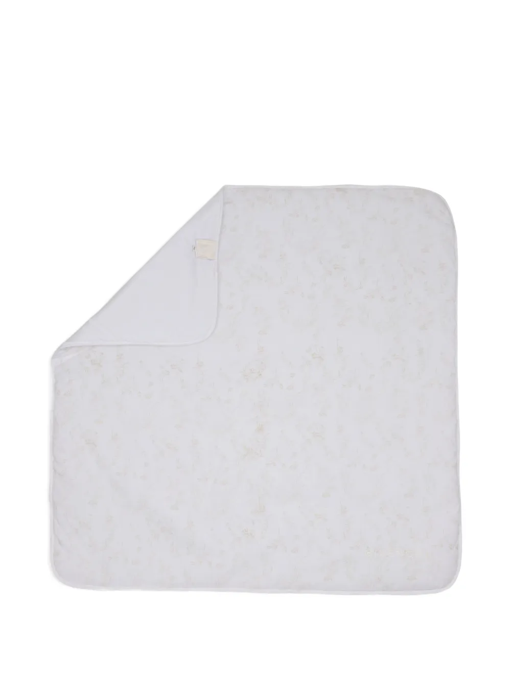 Givenchy Kids Coperta a fiori con ricamo - Bianco