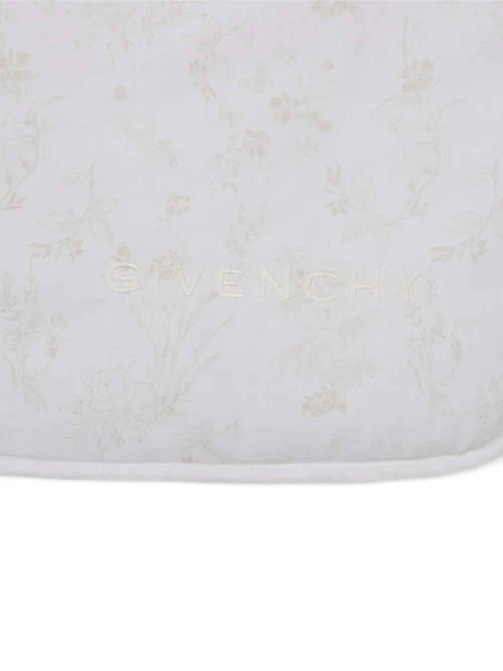 Givenchy Kids Deken met geborduurd logo en bloemenprint Wit
