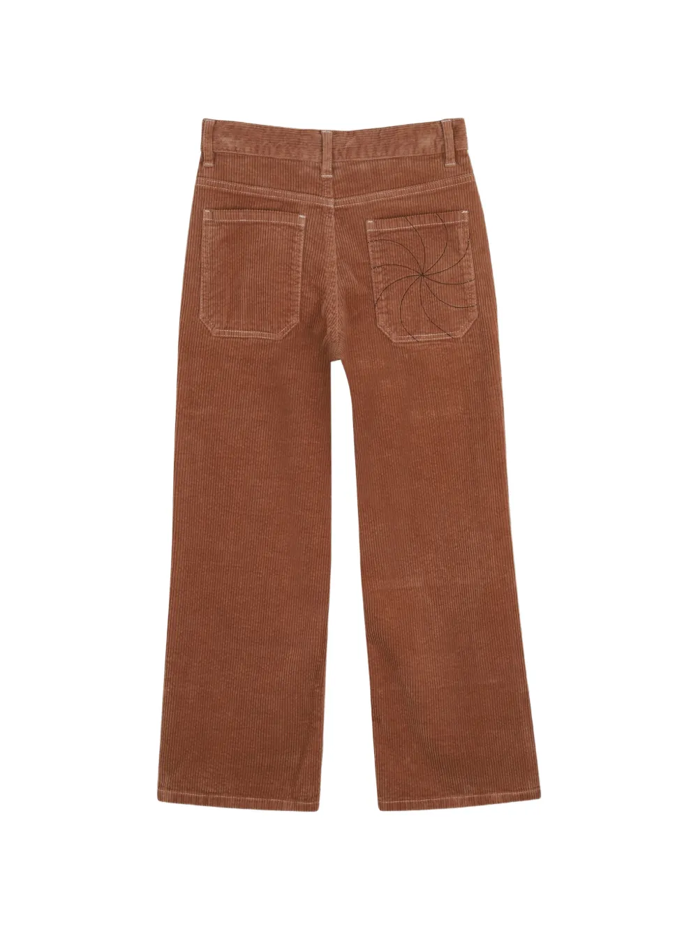 Kids Around Straight broek met ribfluwelen effect Bruin