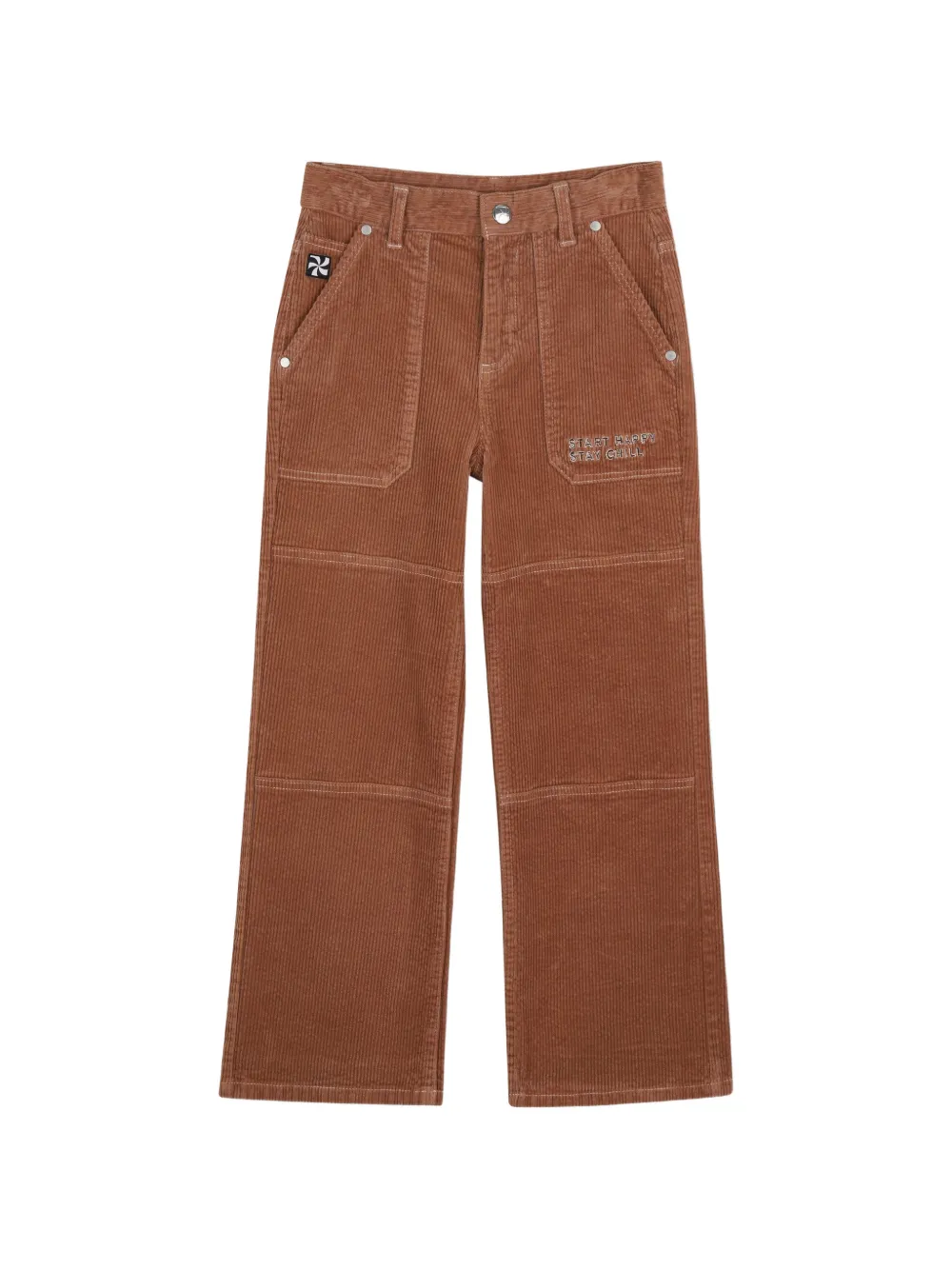Kids Around Pantaloni dritti a coste - Marrone