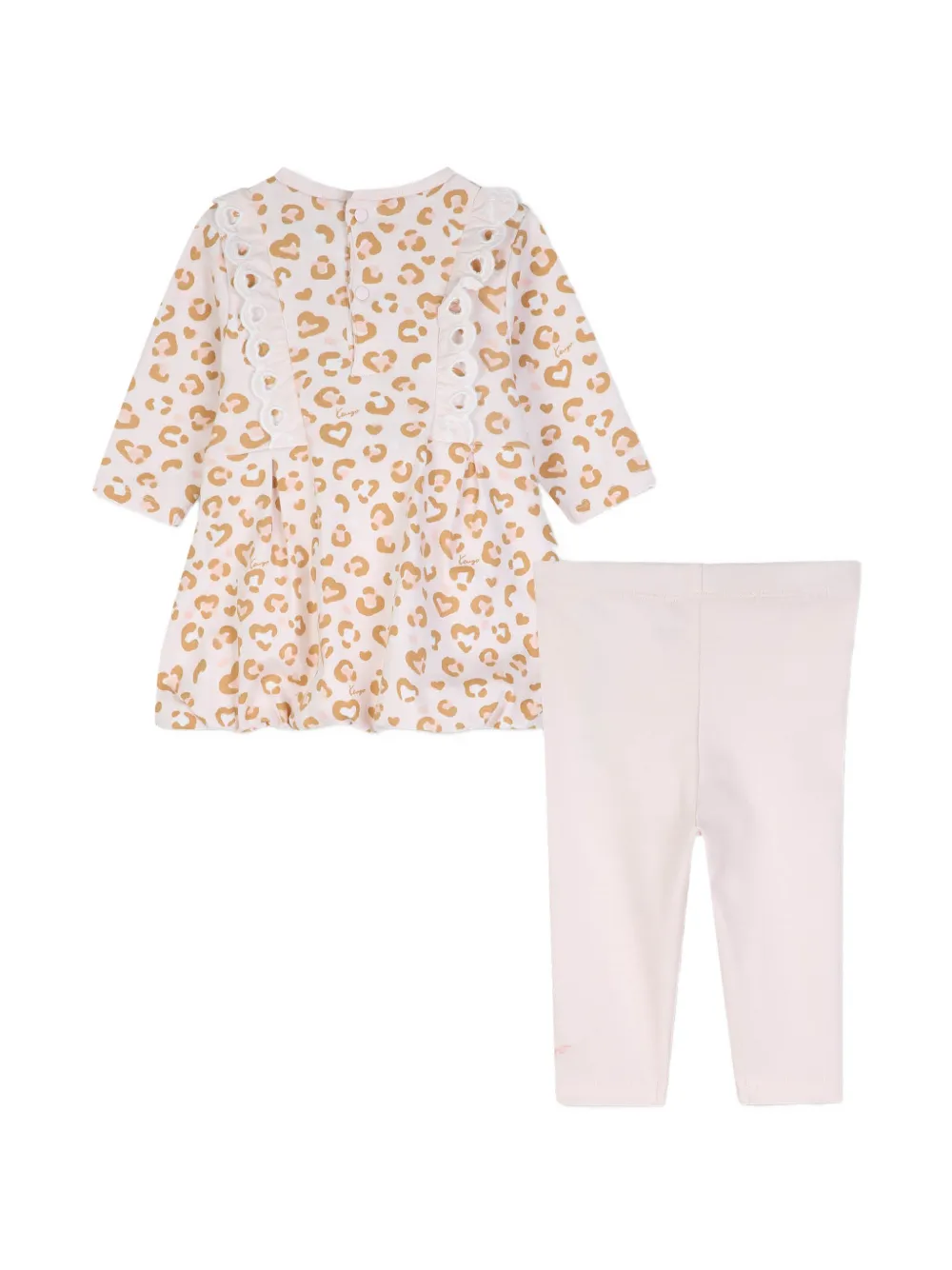 Kenzo Kids Rok met luipaard-print en ruches Beige