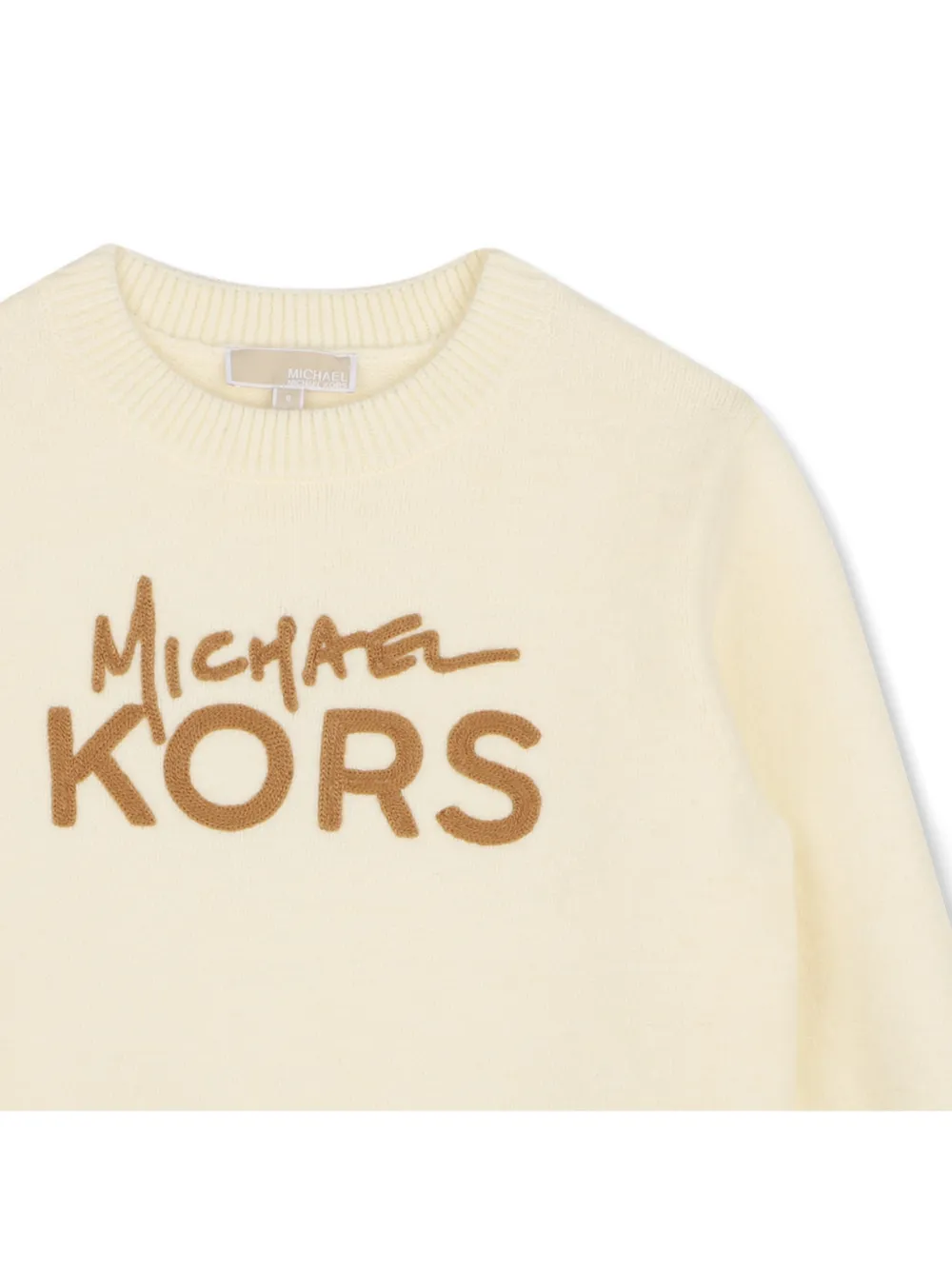 Michael Kors Kids Sweater met geborduurd logo Beige