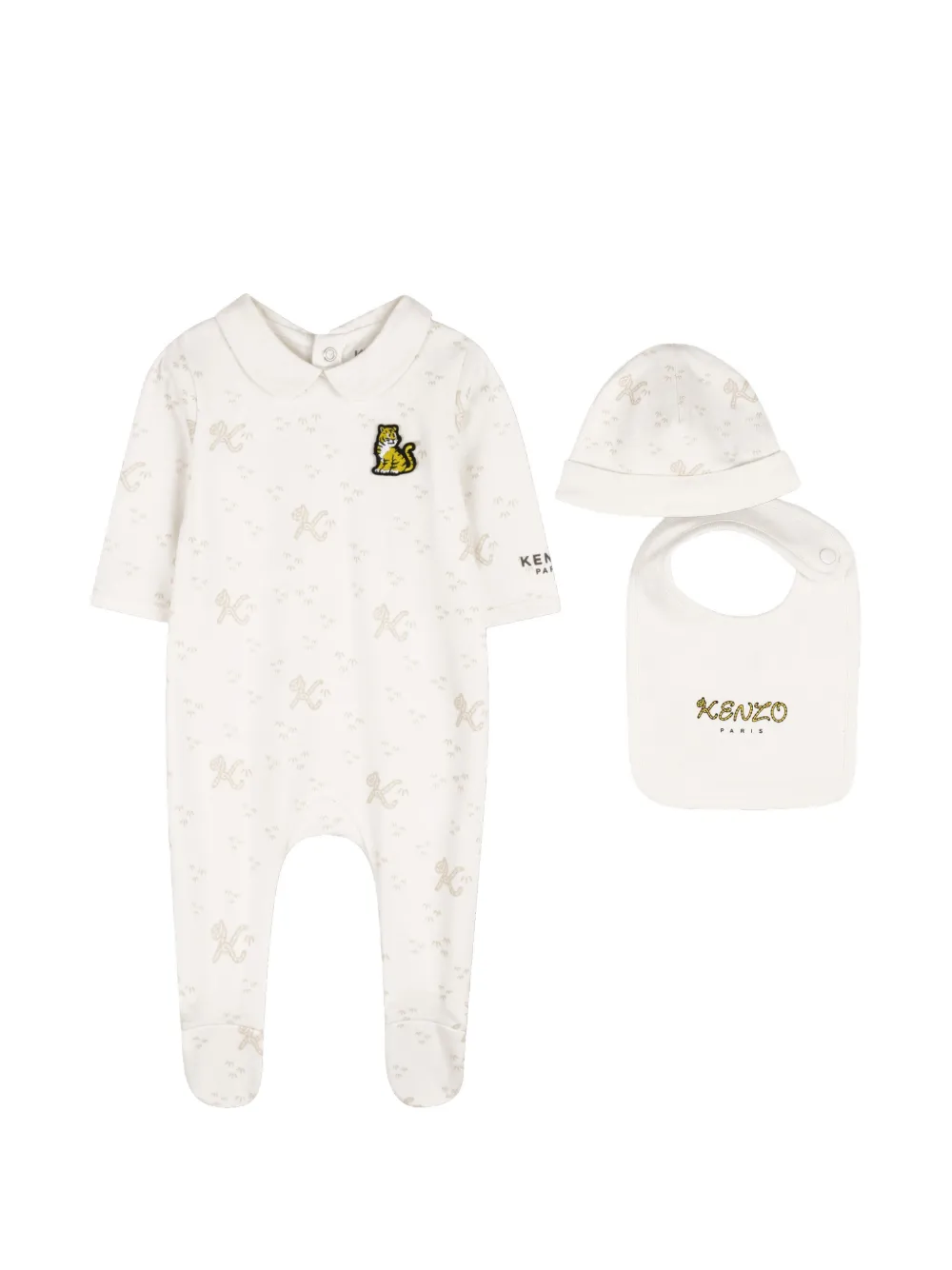 Kenzo Kids Bekleidungs-Set mit Monogramm-Print - Nude