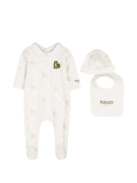 Kenzo Kids ensemble haut-pantalon à motif monogrammé et patch tigre