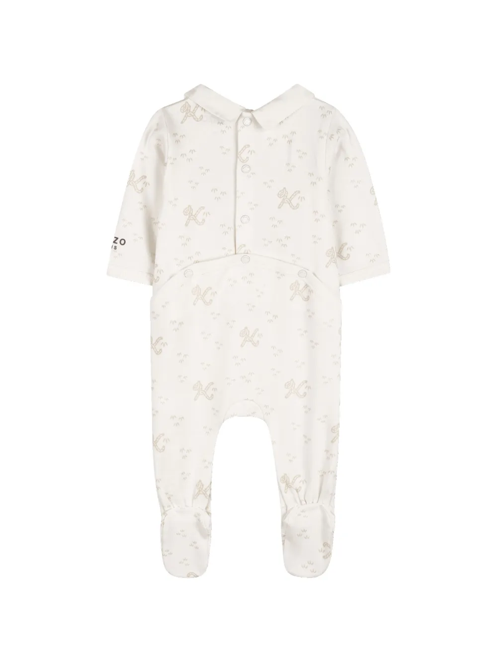Kenzo Kids Set met monogram-print en tijger-patch Beige