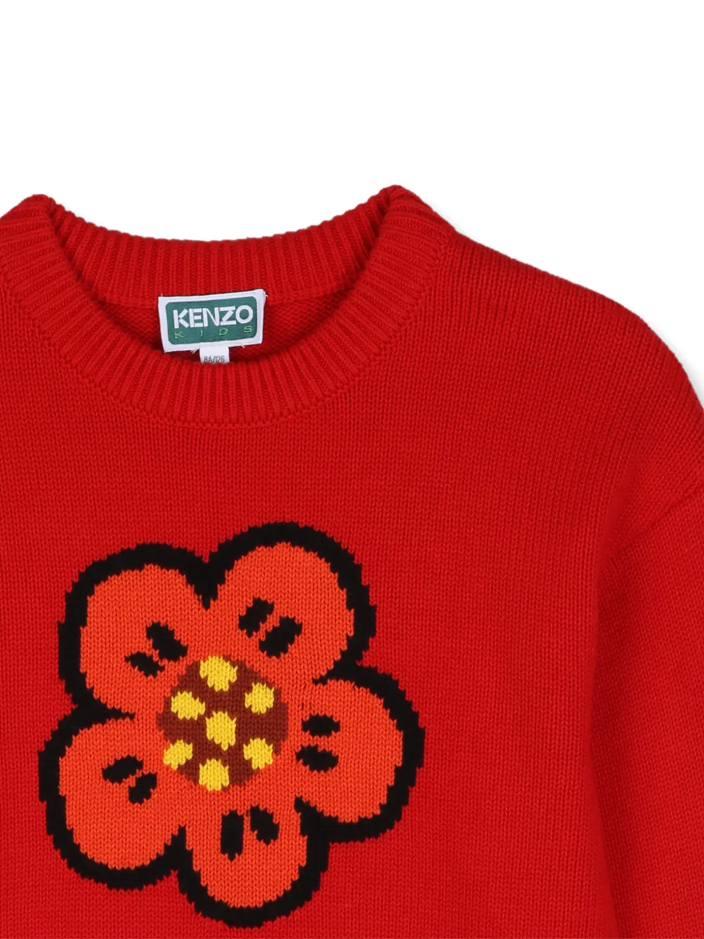 Kenzo Kids Boke Flower intarsia trui Rood