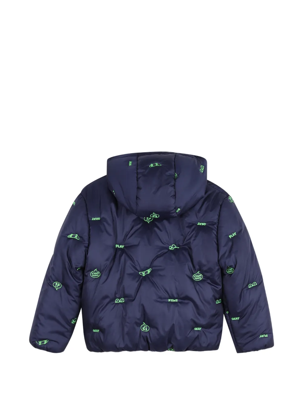 Billieblush Donsjack met capuchon en borduurwerk Blauw