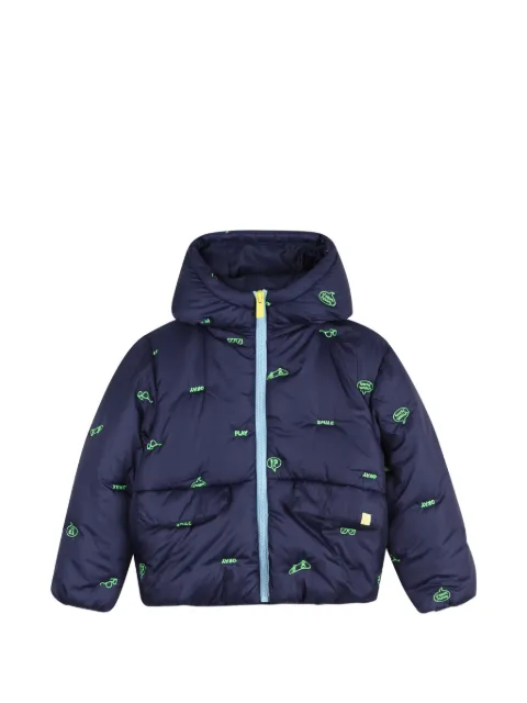 Billieblush embroidered hooded puffer jacket