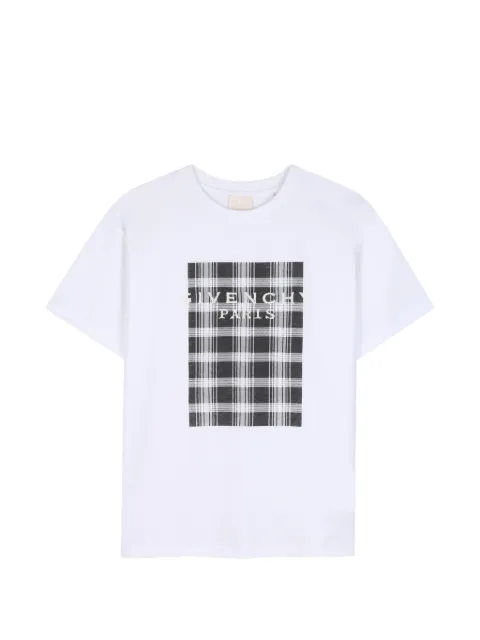 Givenchy Kids check-print logo-print T-shirt