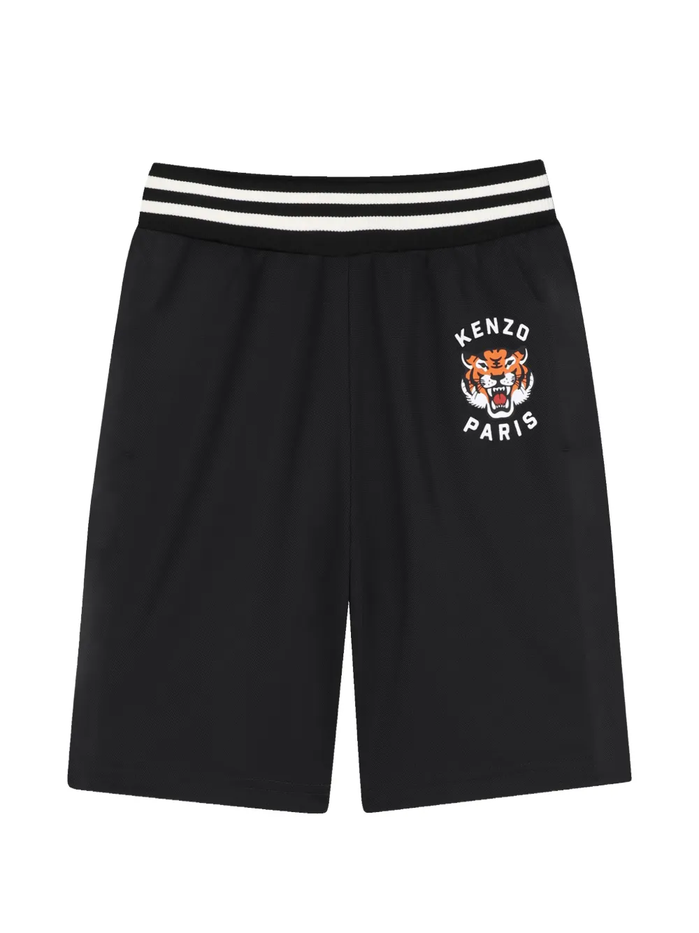 Kenzo Kids Shorts a righe - Nero