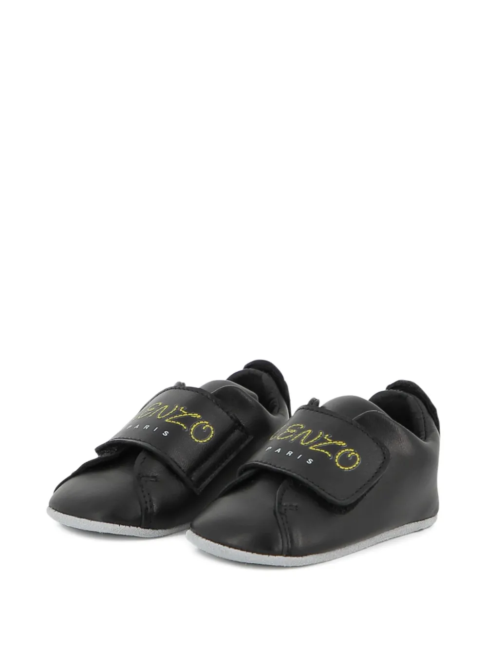 Kenzo Kids Sneakers met klittenband en logo-print Zwart