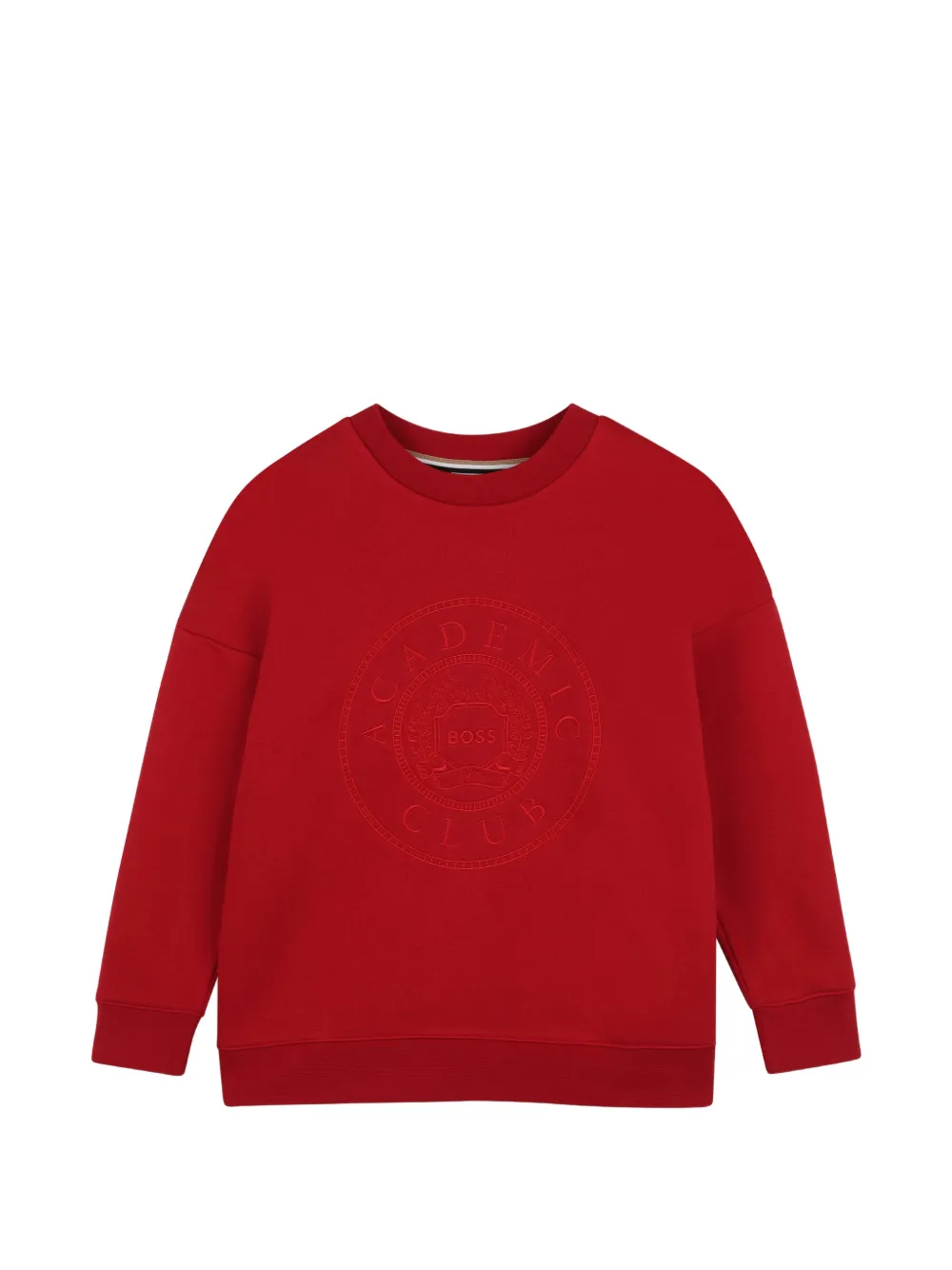 BOSS Kidswear Sweatshirt mit Logo-Stickerei - Rot