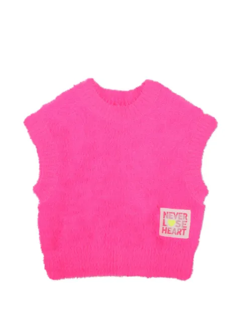 Billieblush fluffy patch-detail sweater