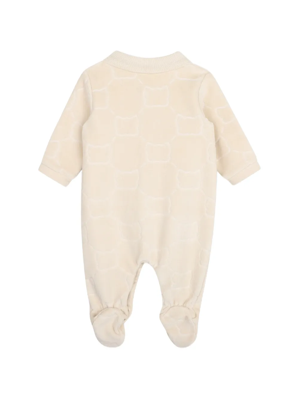BOSS Kidswear Twee rompers met logo-patch Beige