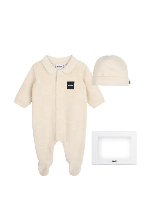 BOSS Kidswear logo-patch babygrow (set of two)