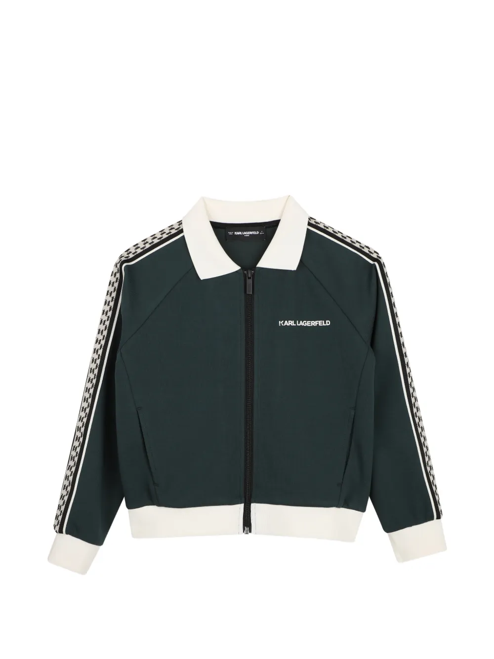 Karl Lagerfeld Kids Bomber con stampa - Verde
