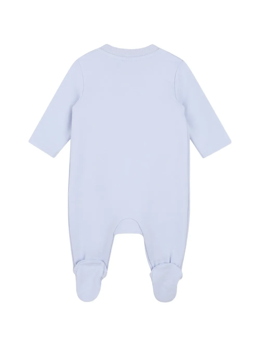 BOSS Kidswear logo-print footed pajamas Blauw