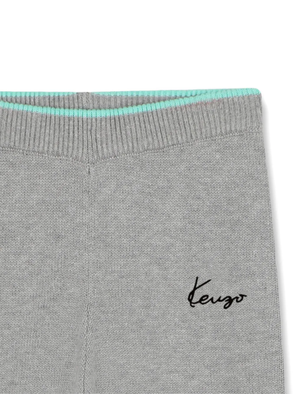 Kenzo Kids Broek met geborduurd logo Grijs