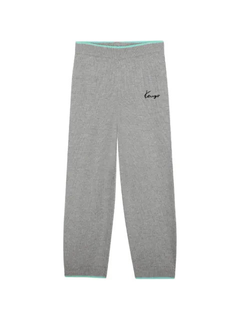 Kenzo Kids pantalones tejidos con logo bordado
