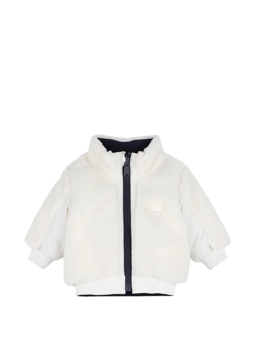 BOSS Kidswear Omkeerbaar teddy fleece jack Blauw