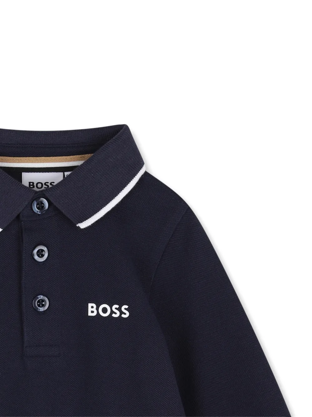 BOSS Kidswear Poloshirt met logoprint Blauw