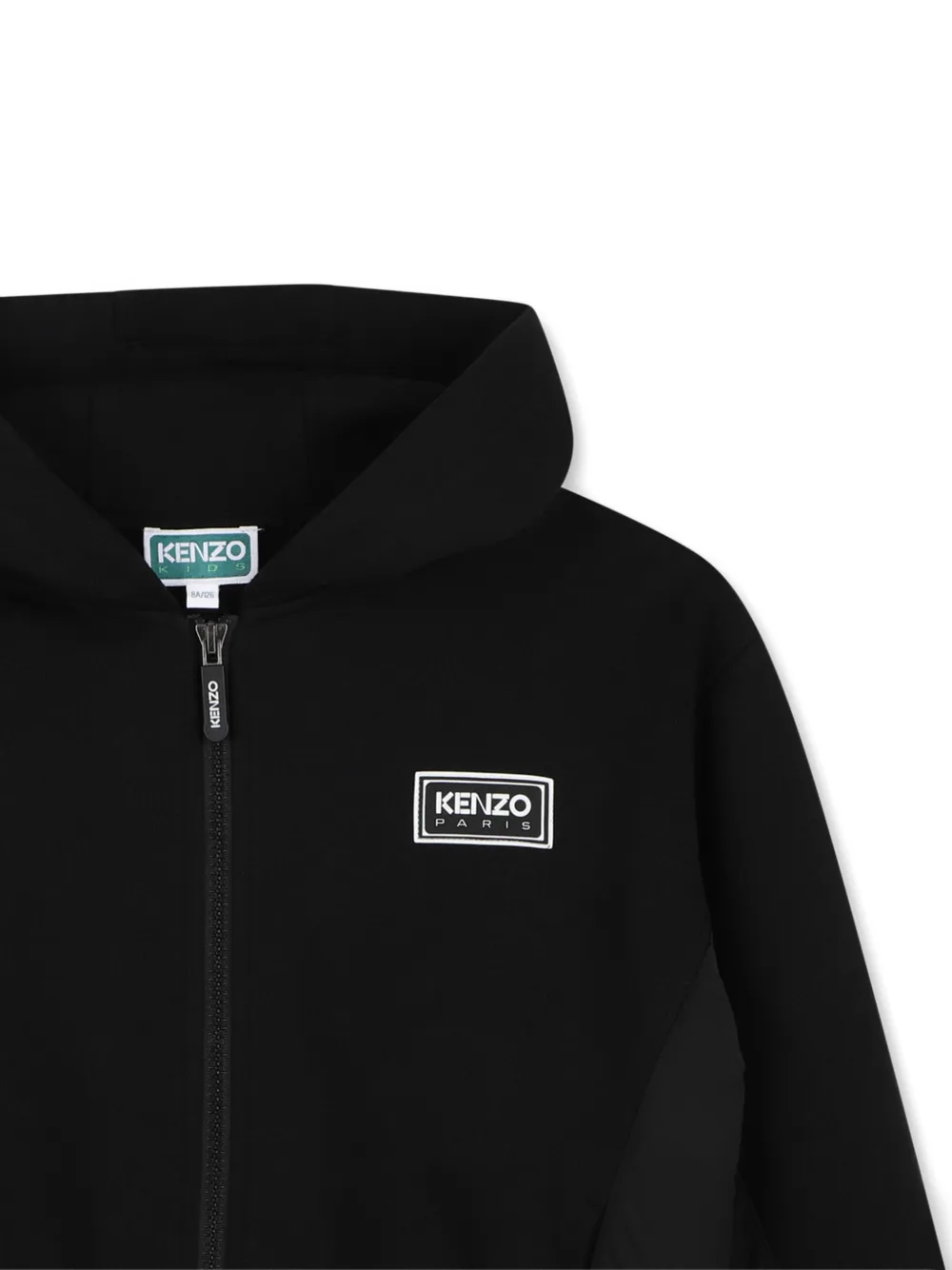 Kenzo Kids Hoodie met logopatch Zwart