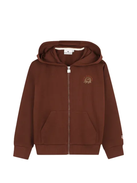 Kids Around embroidered-logo zip-up hoodie