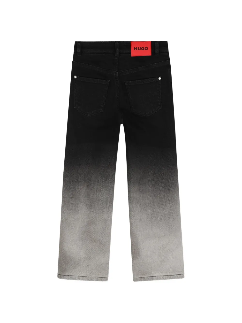 HUGO KIDS Straight jeans met ombré-effect Zwart