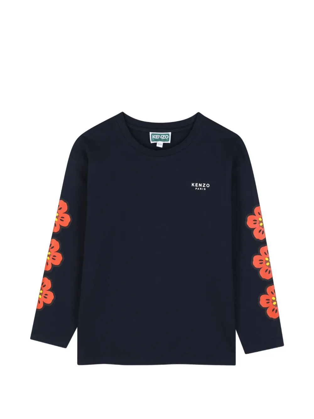Kenzo Kids T-shirt a maniche lunghe con stampa - Blu