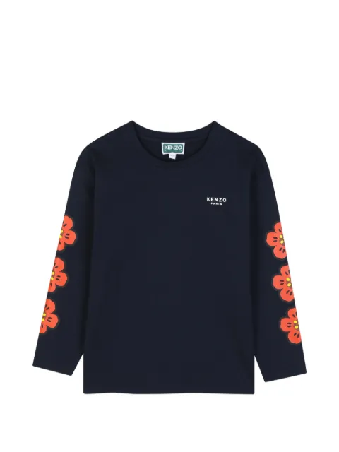 Kenzo Kids Boke Flower-print long-sleeve T-shirt