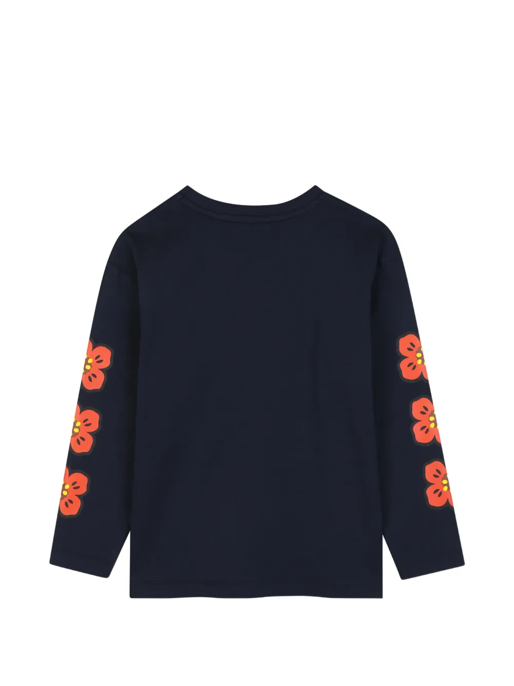 Kenzo Kids T-shirt met lange mouwen en Boke Flower-print Blauw