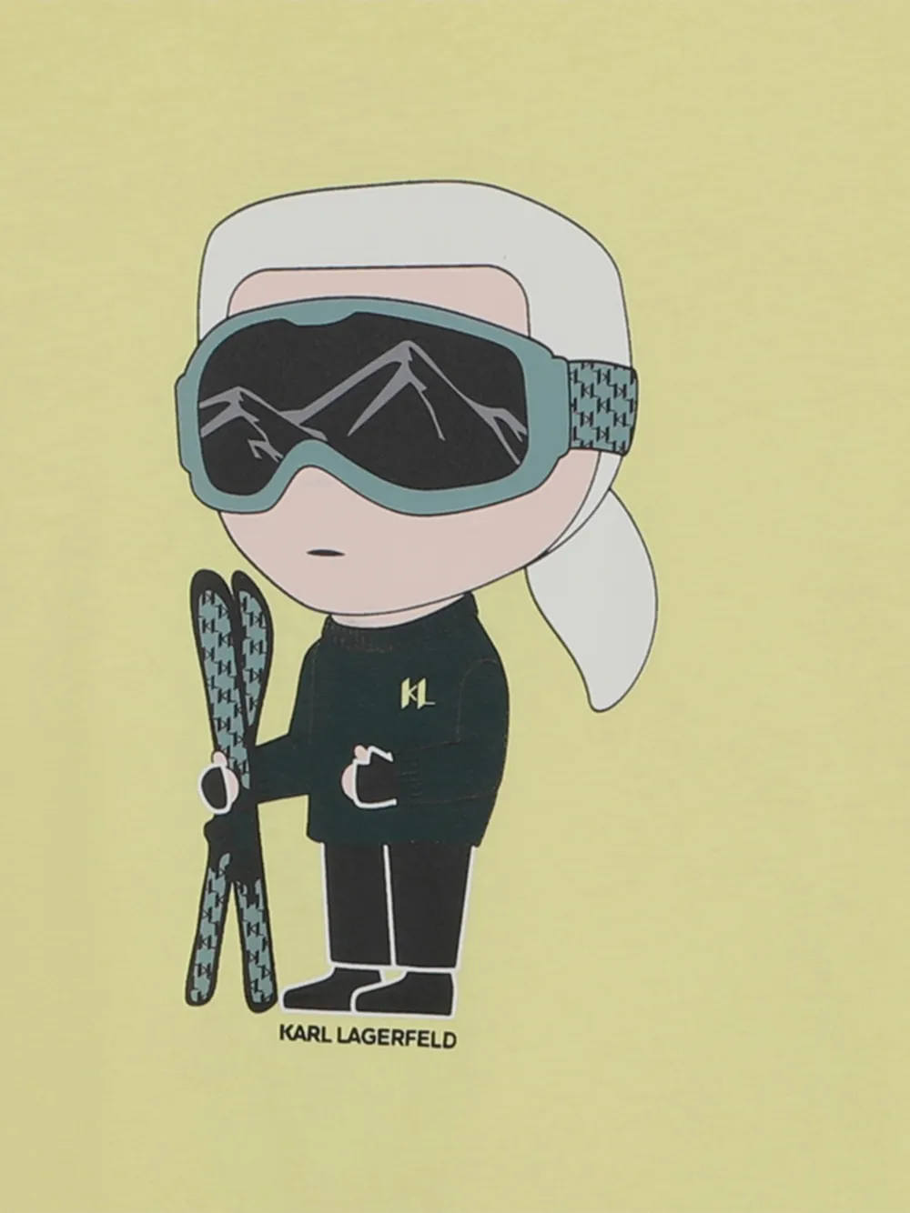 Karl Lagerfeld Kids T-shirt met grafische print Geel