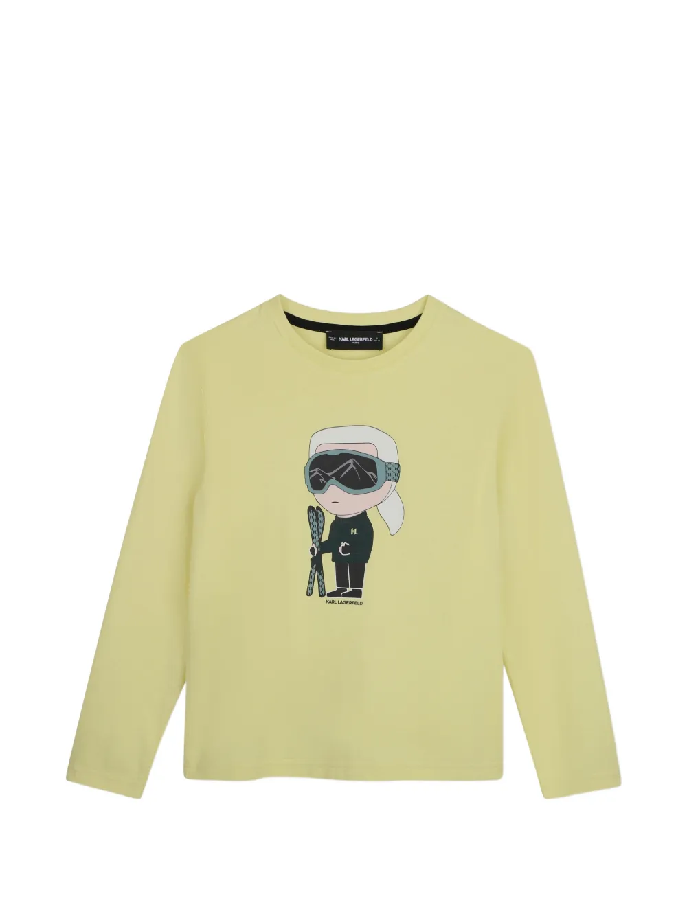 Karl Lagerfeld Kids graphic-print long-sleeve T-shirt - Gelb