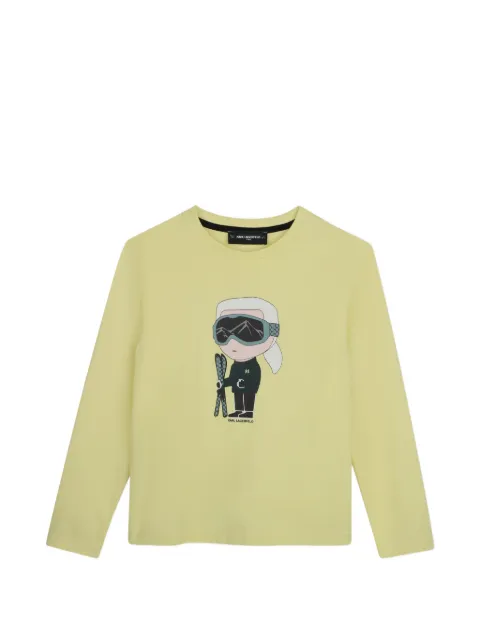 Karl Lagerfeld Kids playera manga larga con estampado gráfico