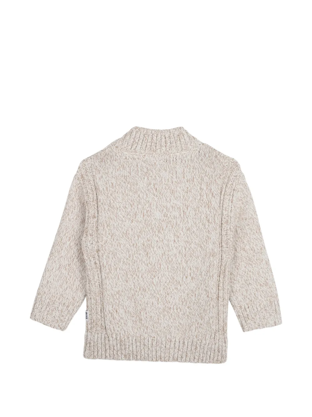 BOSS Kidswear Kabelgebreid vest met rits Beige