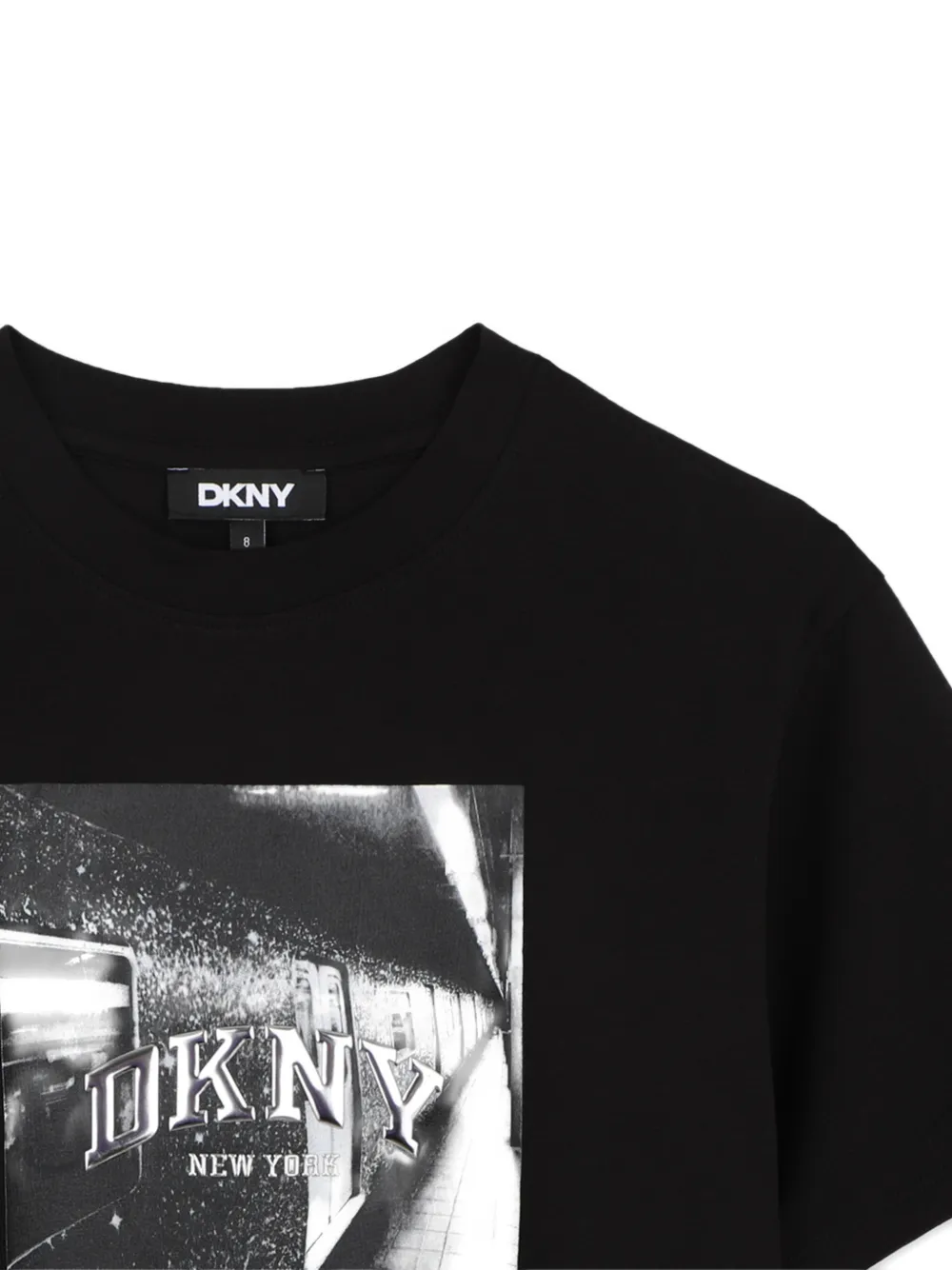 Dkny Kids T-shirt met grafische print Zwart