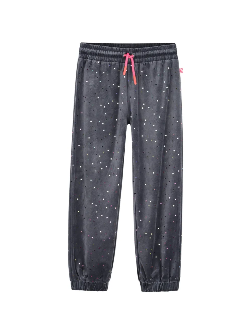 Billieblush sequin-embellished velvet track pants - Grigio