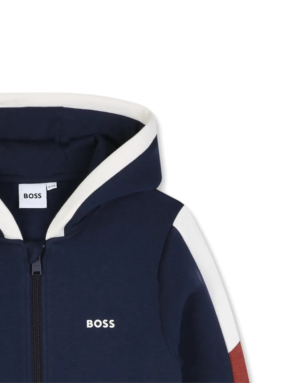 BOSS Kidswear Hoodie met colourblocking Blauw