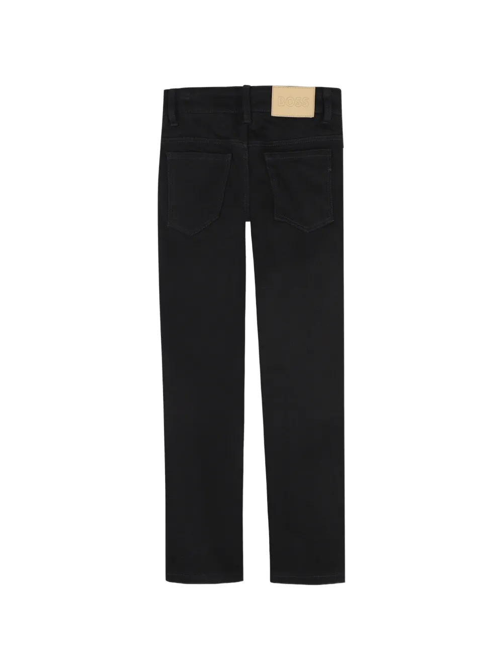 BOSS Kidswear Jeans met logopatch Zwart