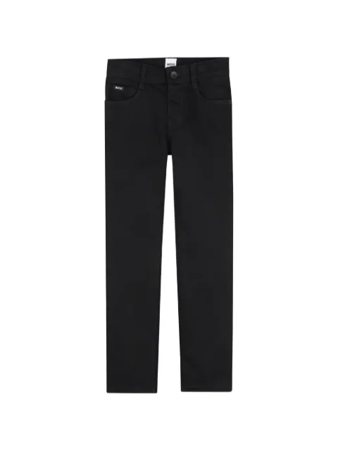 BOSS Kidswear logo-patch jeans