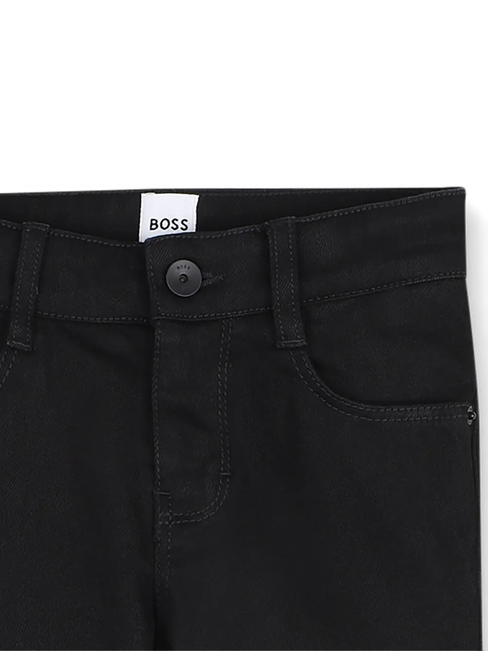 BOSS Kidswear Jeans met logopatch Zwart