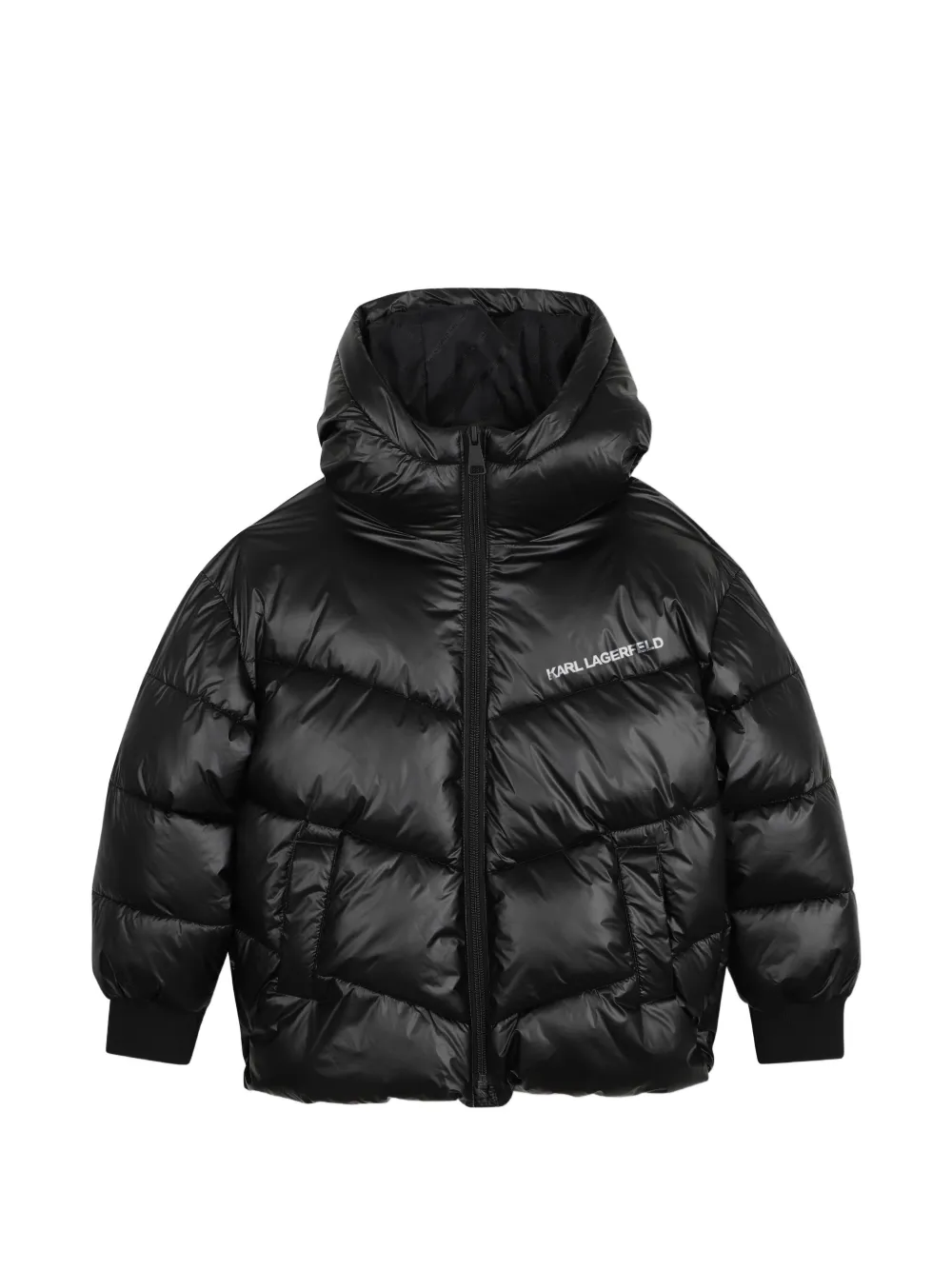 Karl Lagerfeld Kids Piumino con logo - Nero
