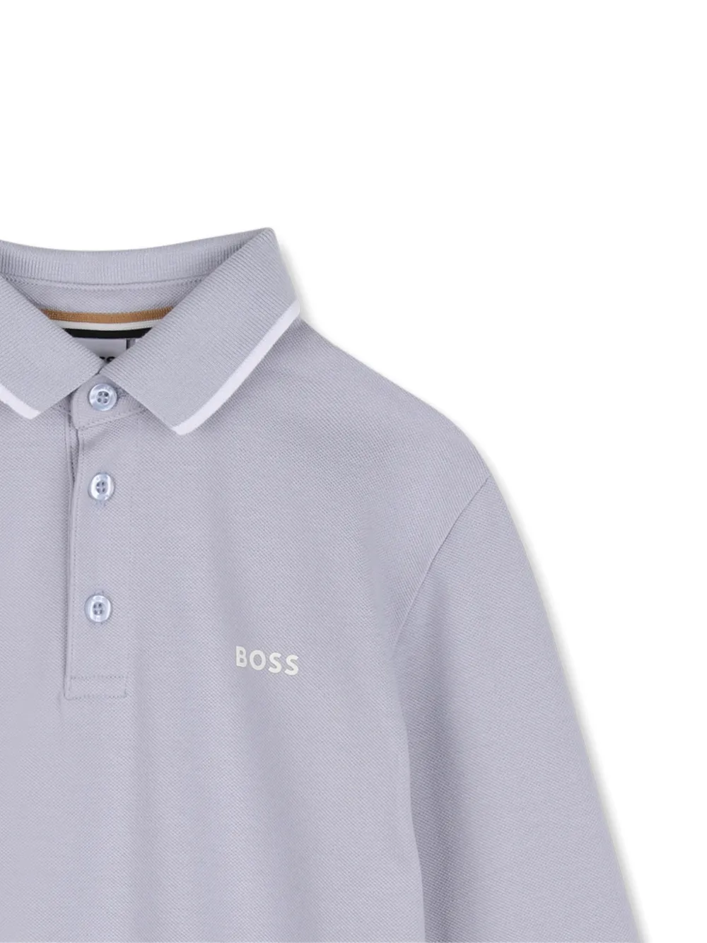 BOSS Kidswear Poloshirt met logoprint Paars