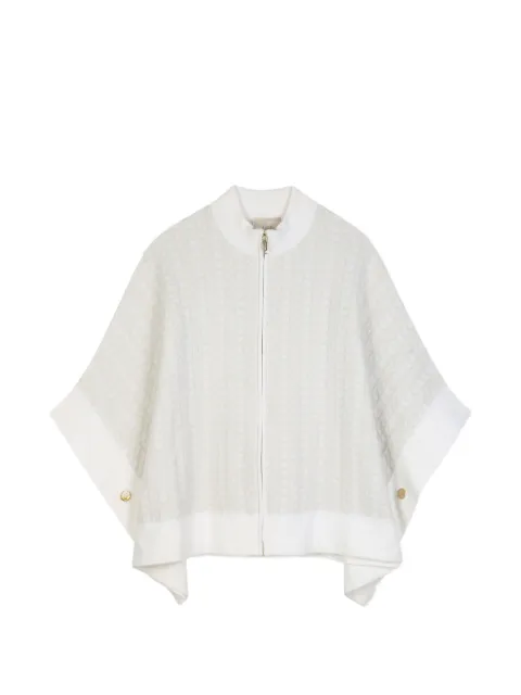 Michael Kors Kids monogram-knit zip-up cape