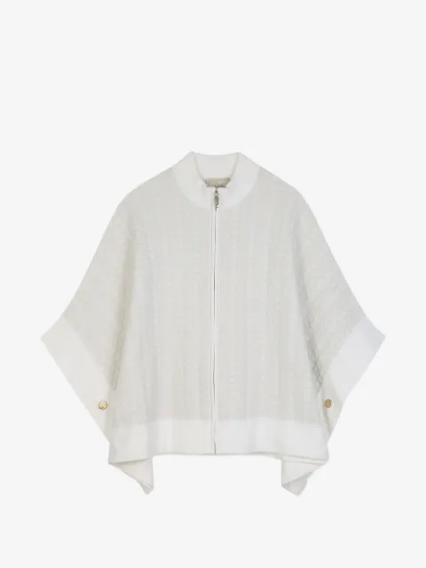Michael Kors Kids monogram-knit zip-up cape