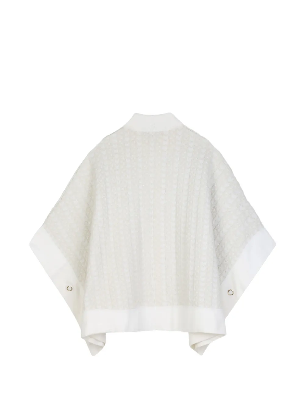 Michael Kors Kids Gebreide cape met rits en monogrma Beige