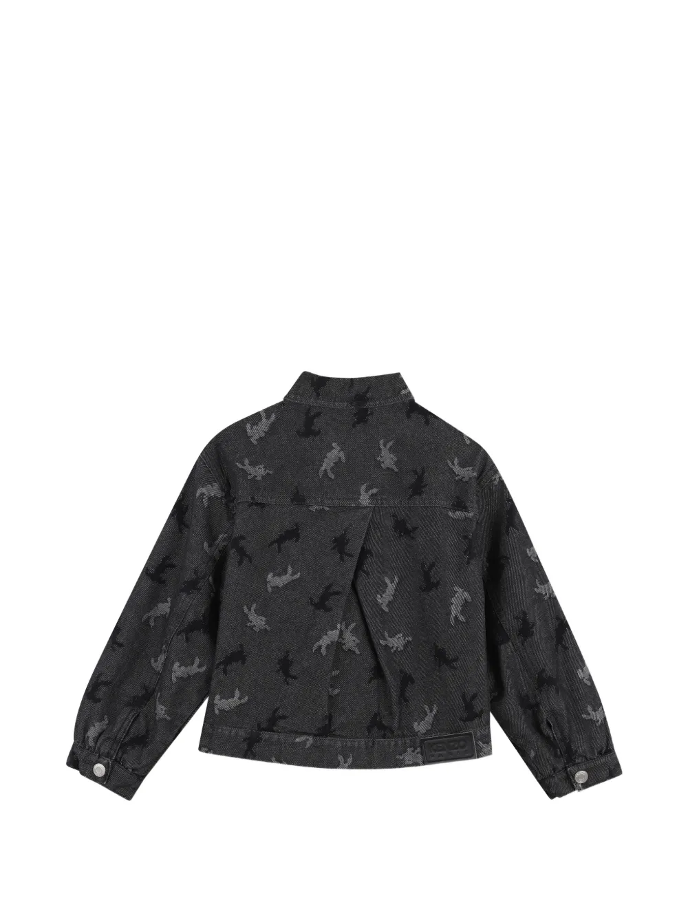 Kenzo Kids Denim jack met dieren-patroon Grijs